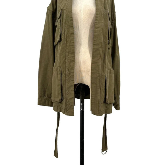 Free People In Our Nature Cargo Jacket in Olive Green Size‎ Small - Picture 5 of 14